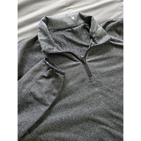 Greyson Other - Greyson Men's Lightweight 1/4 Zip Mock Neck Herringbone Pullover L Performance